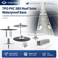 Base de montage flexible pour panneaux photovoltaïques TPO/PVC/SBS, support solaire résistant au vent, solution de montage solaire tout-en-un pour l'énergie solaire distribuée
