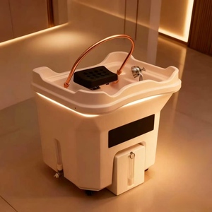 Bac de lavage capillaire mobile avec réservoir d'eau et réservoir d'eaux usées intégrés, appareil de shampoing portable sans fil, aucun raccordement à l'eau nécessaire - Product Image 6