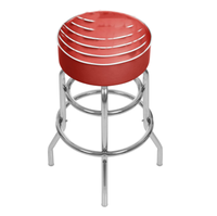 Tabouret de magasin de garage Promotion Cadre en acier Pieds chromés Hauteur de comptoir Tabouret de bar chromé