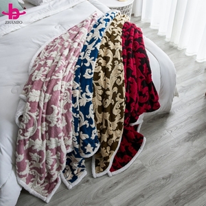 Eco Friendly 100 Polyester Soft Fluffy Jacquard Sherpa Blanket <strong>Double</strong> Layer Cozy Plush <strong>Throw</strong> <strong>for</strong> <strong>Bed</strong> Couch Family Winter Warm - Product Image 6