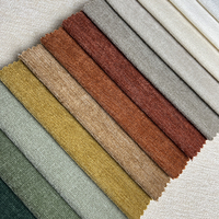 100% Polyester haut de gamme Chenille tissus Durable Boucle boucle fil pour chaise canapé Jacquard Style Tricot tricoté teint uni