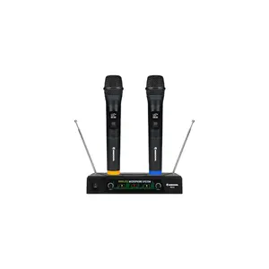 RU2 2 Canais Mini Handheld Microfones Sistema Profissional UHF Microfone Sem Fio para Cantar Ensino