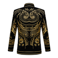 Fuyi Vestes de costume brodées pour hommes de l'industrie lourde, boîtes de nuit, bars, balles, costumes de performance à la mode, robes de chanteur