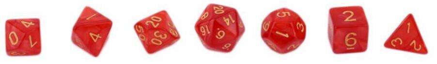 Rouge avec des lignes d'or