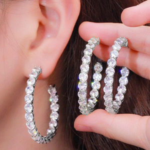 Orecchini a Cerchio Grandi a Forma di C per Donne, Accessori per Orecchie Semplici e alla Moda per Uso Quotidiano - Product Image 6