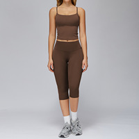 Ensemble de sport OEM respirant en tissu brossé, soutien-gorge de sport ajusté, pantalon large décontracté, veste zippée pour la course à pied en plein air, fitness, yoga, salle de sport