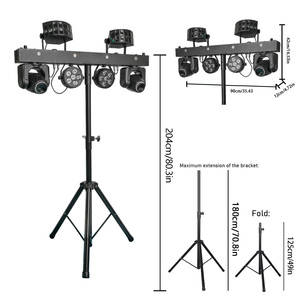 Barra Luci da Palco con 2 Teste Mobili da 30W + 6 Fari Par da 8W + 2 Effetti Butterfly RGBW da 10W Strobo Spot per DJ Disco Club - Product Image 5