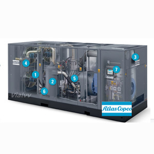 Compresor de aire de tornillo Atlas Copco GA Serie G FF VSD de 90KW-315KW, compresor de aire industrial para minería, construcción y fabricación. - Product Image 6