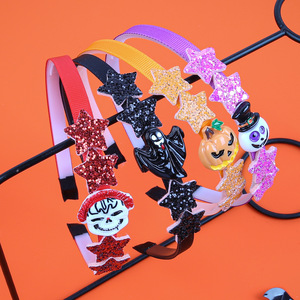 Dibujos animados <span class=keywords><strong>Daemon</strong></span> jugar trucos banda para el cabello Halloween calabaza fantasma diadema lentejuelas amor estrella banda para el cabello fiesta accesorios para el cabello - Product Image 4