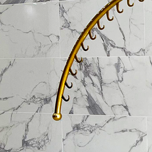 Hiển Thị Thông Tư Đứng Hiện Đại Tầng-Đứng Vàng C Hình Dạng Quần Áo Móc Áo Kệ Độc Đáo Hình Bán Nguyệt May Giá Ổn Định Giá - Product Image 4