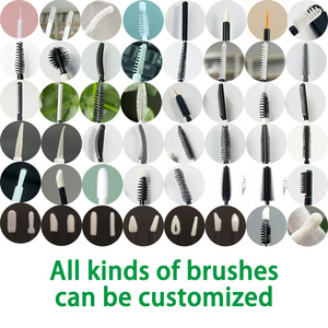 Tube de mascara en plastique double couche vide, emballage personnalisé avec logo, conteneur cosmétique pour mascara, tête de brosse remplaçable, couleur personnalisée, 8 ml - Product Image 5