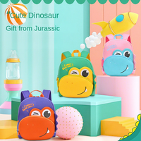 Sac à dos de maternelle pour tout-petits, léger, ultra-léger, imperméable, respirant, motif dinosaure de dessin animé, fermeture éclair