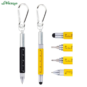 Bolígrafo Funcional Multifuncional con Destornillador, Punta Hexagonal para Pantallas Táctiles, Bolígrafo de Montañismo con Tinta Negra - Product Image 1