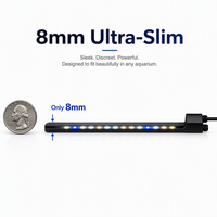 Lumière LED pour aquarium Quanying Pet 8 mm ultra-mince, CRI élevé 92Ra+, spectre complet, pour aquarium planté d'eau douce, dimmable