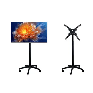 Contuo Économique Moderne Roulant Hauteur Réglable Portable Mobile TV Chariot Piédestal Stand avec Roues Rotation 360 Degrés