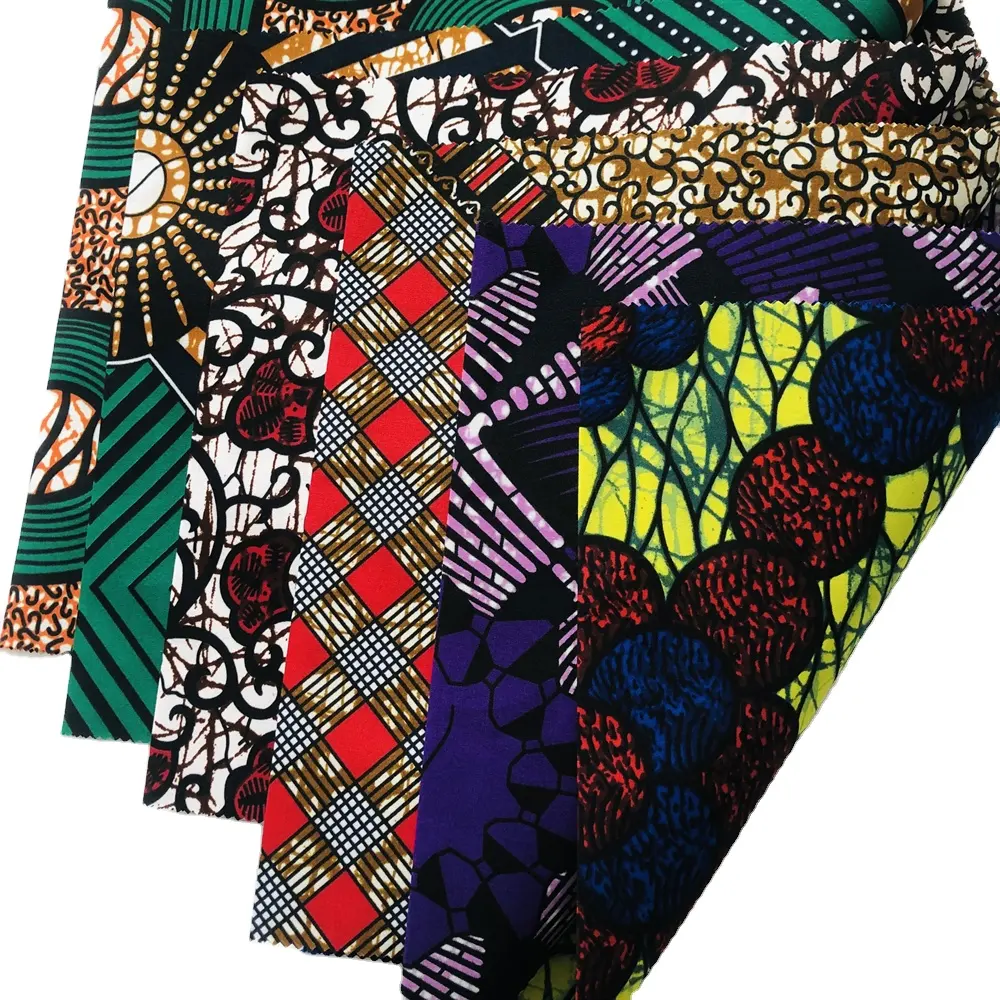 100% polyester double face 100gsm tissu de vêtement imprimé africain Ankara imprimé à la cire 100GSM