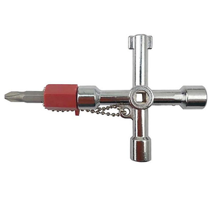 <span class=keywords><strong>Clé</strong></span> triangulaire universelle multifonction à 5 voies, 1 pièce, <span class=keywords><strong>clé</strong></span> de plomberie, outil pour compteurs de <span class=keywords><strong>gaz</strong></span> et électriques et de d'électricité, pomme de chariot - Product Image 4