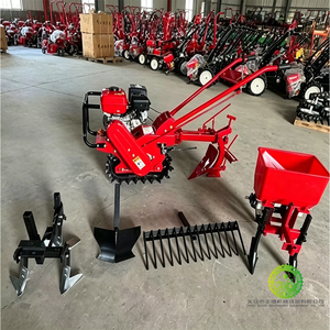 Anti-slip crawler-type diesel push-type tractor with small power for <b>cultivation</b>, equipped with various attachments, used for pl - Product Image 2
