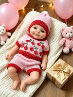 Muñeca de Silicona Suave de Cuerpo Completo de 13 Pulgadas con Boca Abrible, Muñeca de Bebé Realista, Recién Nacida, Regalo para Niños, Decoración, Compañía