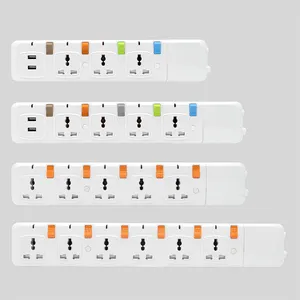 Guangdong Supplier 2 Pin USB Charge Multi Electrical Plug Outlet Universal Power Extension Socket For Bangladesh