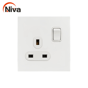 Prises de maison Niva interrupteurs muraux en acier inoxydable double prise britannique pour bureau d'hôtel à domicile - Product Image 6