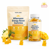 Complément alimentaire, gommes énergétiques pour les employés de bureau, étiquette privée personnalisée, saveur tropicale, vitamine C, biotine, gommes
