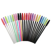 Haute qualité de brosse à cils en silicone jetable pour extension de cils outil cosmétique baguettes de mascara applicateurs