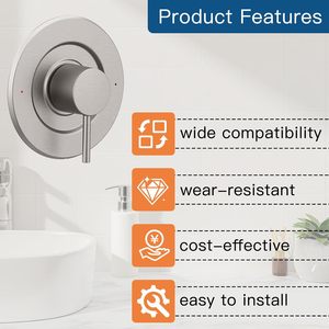 Kit de Acabado Moderno para Ducha y Bañera con Equilibrio de Presión para Moe T2191, con Manija de Palanca para Ajuste de Temperatura - Product Image 6
