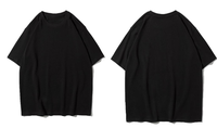 Camiseta de algodón puro de 280 g/m², gruesa, para uso diario, estilo urbano, holgada, con logo personalizado, básica.