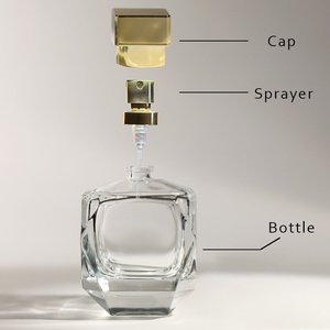 Nước hoa thủy tinh nặng chai bán buôn thiết kế 100ml 30ml <span class=keywords><strong>Cube</strong></span> tinh thể nước hoa chai gốc Parfum botol chai nước hoa - Product Image 3