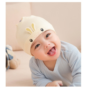 Nouveau design Style bébé chapeau 0-6 <span class=keywords><strong>mois</strong></span> nouveau-né coton biologique chapeaux deux pièces pour garçons et filles <span class=keywords><strong>bonnet</strong></span> noué bébé chapeau - Product Image 4