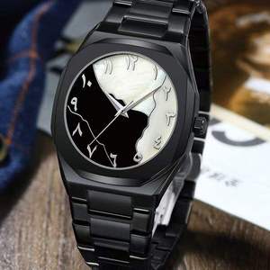 1158 Cs008 Montre de Luxe à Mouvement Quartz pour Hommes, Étanche en Plastique Polycarbonate, Style Arabe, Montre-Bracelet Musulmane Tendance - Product Image 4