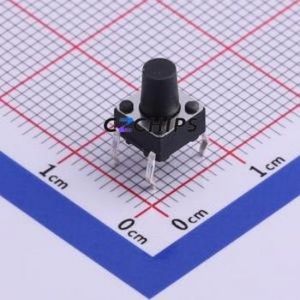 TS-1095-A9B3-D1 Tactile Switch Through hole Component (THT)-4P,6x6mm Switch Single Pole Single Throw Round Button 6mm 6mm - Product Image 1
