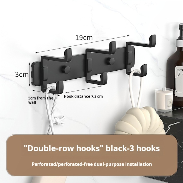 thumbnail image 2 of Door Back Hook Heavy Duty Metal Hanger Bag Clothes Towel Hat Storage... 2 of 14