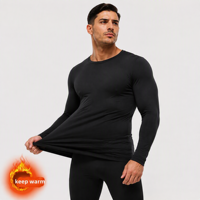 Haute qualité automne hiver Fitness à manches longues Compression pantalons chauds hommes confortable couche de base ensembles