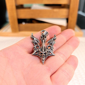 Collar de acero inoxidable con colgante de calavera para hombre, joyería de fiesta, accesorio de moda - Product Image 2