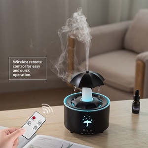 Difusor de Aromaterapia con Gotas de Lluvia Coloridas, <span class=keywords><strong>Humidificador</strong></span> Giratorio con Control Remoto, Alimentación USB, Temporizador, para Hogar y Oficina - Product Image 4