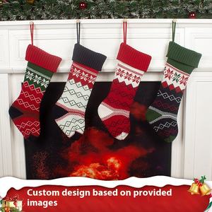 <span class=keywords><strong>Chaussettes</strong></span> de Noël personnalisées, écologiques, élégantes, imprimées, tricotées, rembourrées, sac cadeau, pendentif, pour enfants, vacances, nouveauté 2026 - Product Image 2