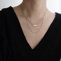 Collier ras du cou en acier inoxydable couleur argent avec franges à pampilles, style minimaliste neutre Y2K, accessoires de mode pour filles cool