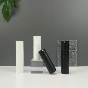 Customized 15ml 30ml 50ml <b>Plastic</b> Pp <b>Edge</b> Base Shape Snap Pump Mini Cream Serum Rotate Vacuum Airless Bottle for Skincare - Product Image 6