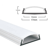 Canal de profil en aluminium Led pliable à courbe flexible avec couvercle et pince de montage d'embout pour armoire de placard armoire de cuisine