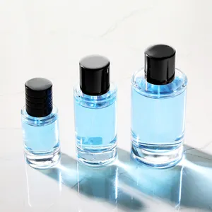 OEM Großhandel transparente Duft flasche Glas Parfum Zylinder leere kosmetische Parfüm Sprüh pumpe Flaschen Verpackung für Männer