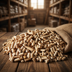 Pellets de madera para sistemas de calefacción, diámetro de 6 mm a 8 mm, longitud de 10 a 50 mm, contenido de ceniza 2050, humedad 8%, densidad - Product Image 2