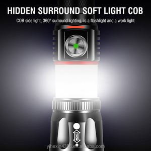 Linterna USB Táctica <span class=keywords><strong>de</strong></span> Aluminio con Zoom y Base Magnética, Linterna <span class=keywords><strong>de</strong></span> Camping COB, Lámpara <span class=keywords><strong>de</strong></span> Trabajo - Product Image 4