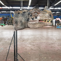 Animatronic hayvanlar gerçekçi Animatronic Lifesize Carnotaurus dinozor kafası