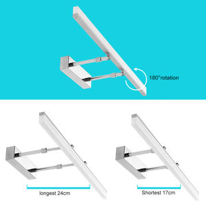 Lámparas de Baño <span class=keywords><strong>LED</strong></span> Modernas de 24 Pulgadas, Negras, sobre el <span class=keywords><strong>Espejo</strong></span>, Iluminación para Baño, Lámparas de Baño Negras Mate - Product Image 4