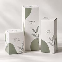 Boîte d'emballage de parfum de luxe à finition mate, logo personnalisé, carton pliable en papier blanc pour cosmétiques et soins de la peau