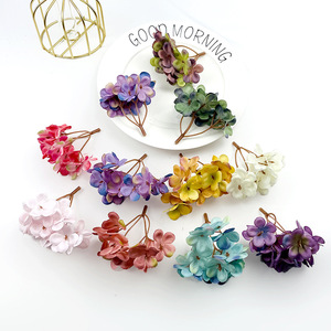 Guirlande de fleurs d'hortensia de 8 cm de hauteur, accessoires de photographie en plein air pour mariage, décorations pour la maison - Product Image 1