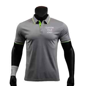 Camisetas de golf con logotipo personalizado-Polos de rendimiento de manga corta de poliéster que absorben la humedad para hombres - Product Image 2