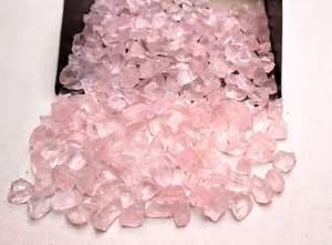 พลอยดิบหยาบ8-10มม. โรสควอตซ์อัญมณีหลวมสำหรับทำเครื่องประดับผลิตพลอยวันเกิดเหมาะสำหรับงานหัตถกรรมเครื่องประดับที่ไม่เหมือนใคร - Product Image 4